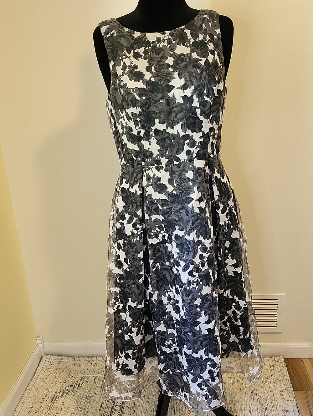 Adrianna Papell Alyssa Organza Fit and Flare Dress